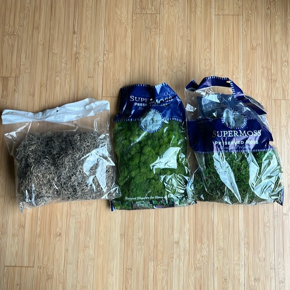 Set of faux crafting moss for plants and indoor decorations, projects - Picture 1 of 4